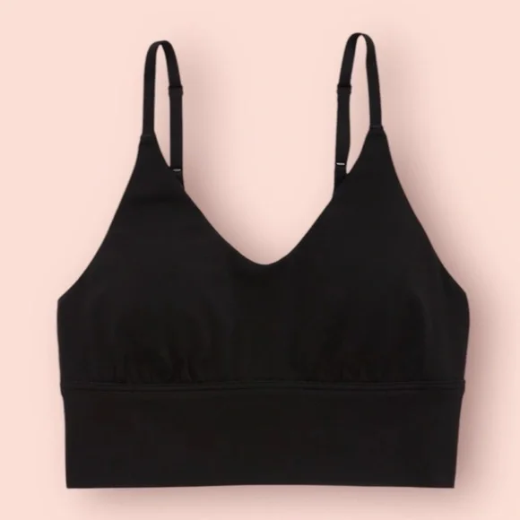 OFFLINE by Aerie True Black Real Me Lace Up Back Sports Bra - Picture 3 of 9